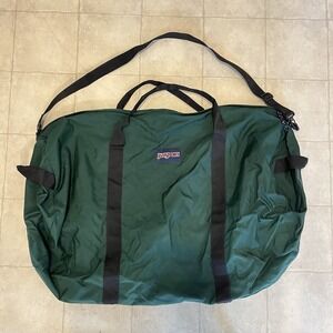 Vintage JanSport Huge Duffel Bag Green Travel Luggage Late 90s/Y2K Gorpcore